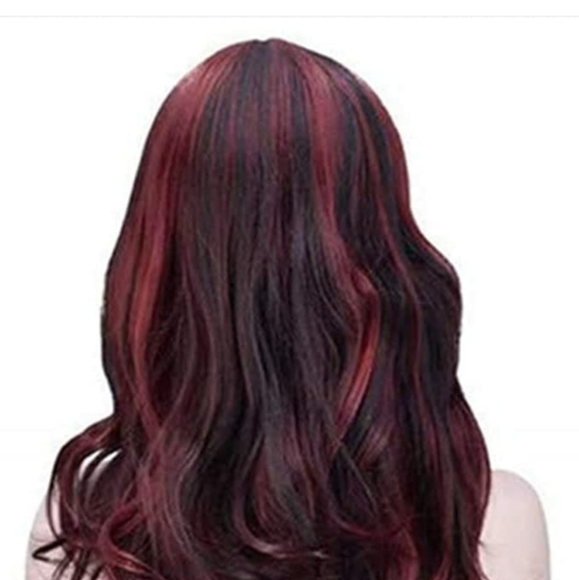 AneShe, Average Size, Red & Black Wig - Picture 2 of 5